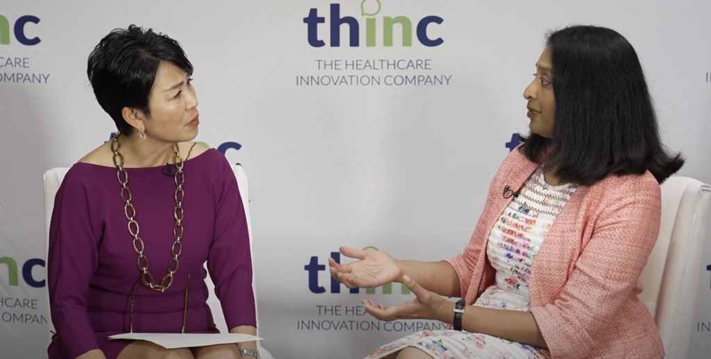 Mabel Jong interviewing Dr. Rani Aravamudhan at thINc360 conference